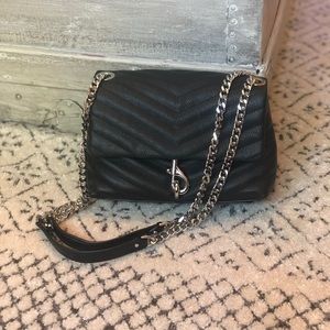 Black quilted bag